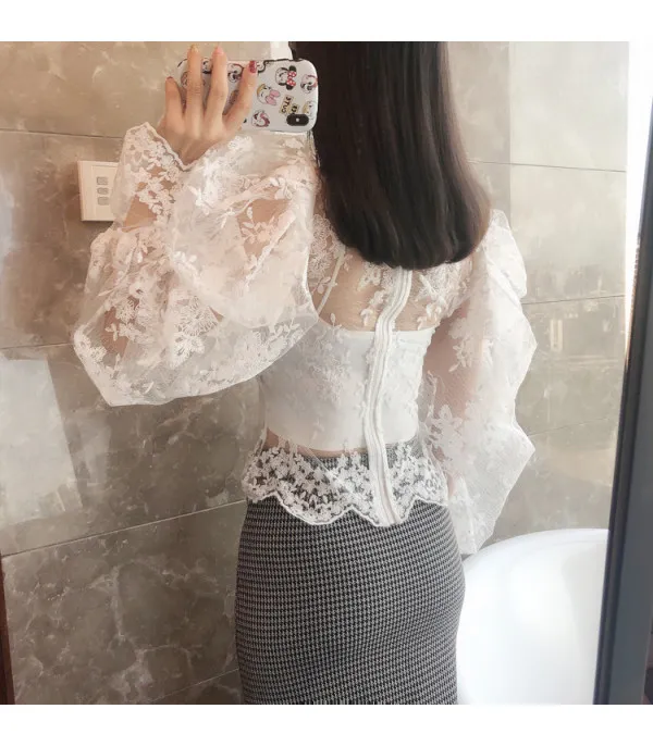 Blusa pizzosa fiocco