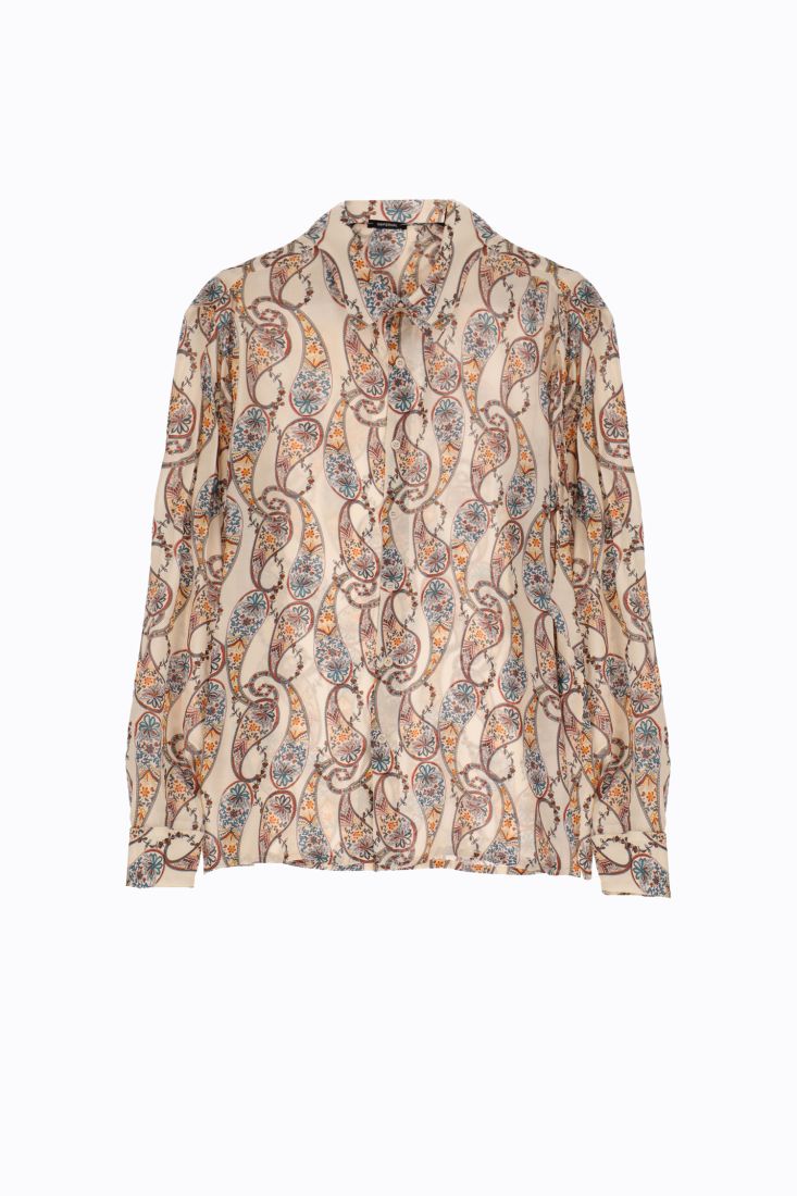 Camicia fantasia paisley con colletto classico