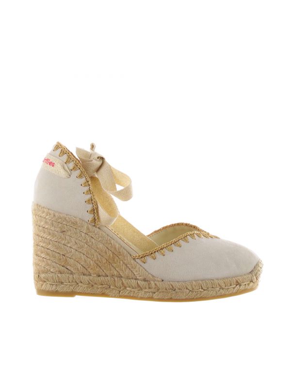 Espadrillas cifa ante in camoscio e dettagli lamè