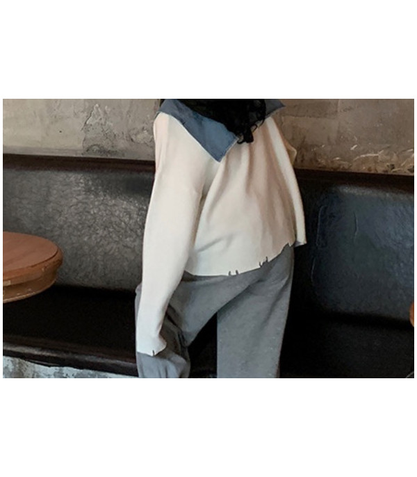 Felpa denim pocket