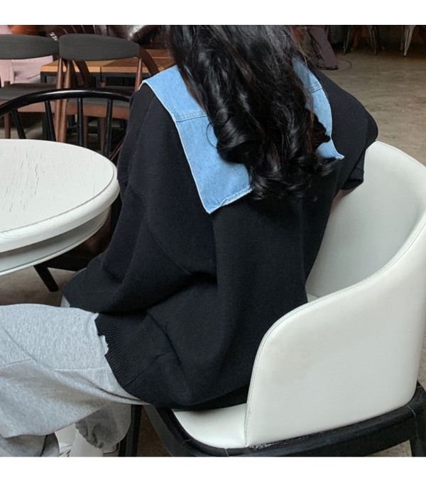 Felpa denim pocket