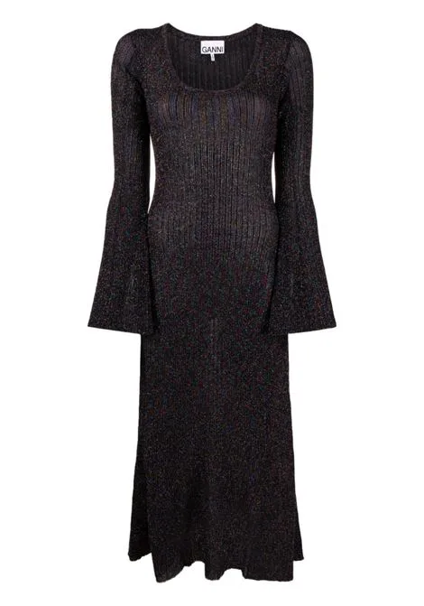 GANNI VESTITO SPARKLE RIB