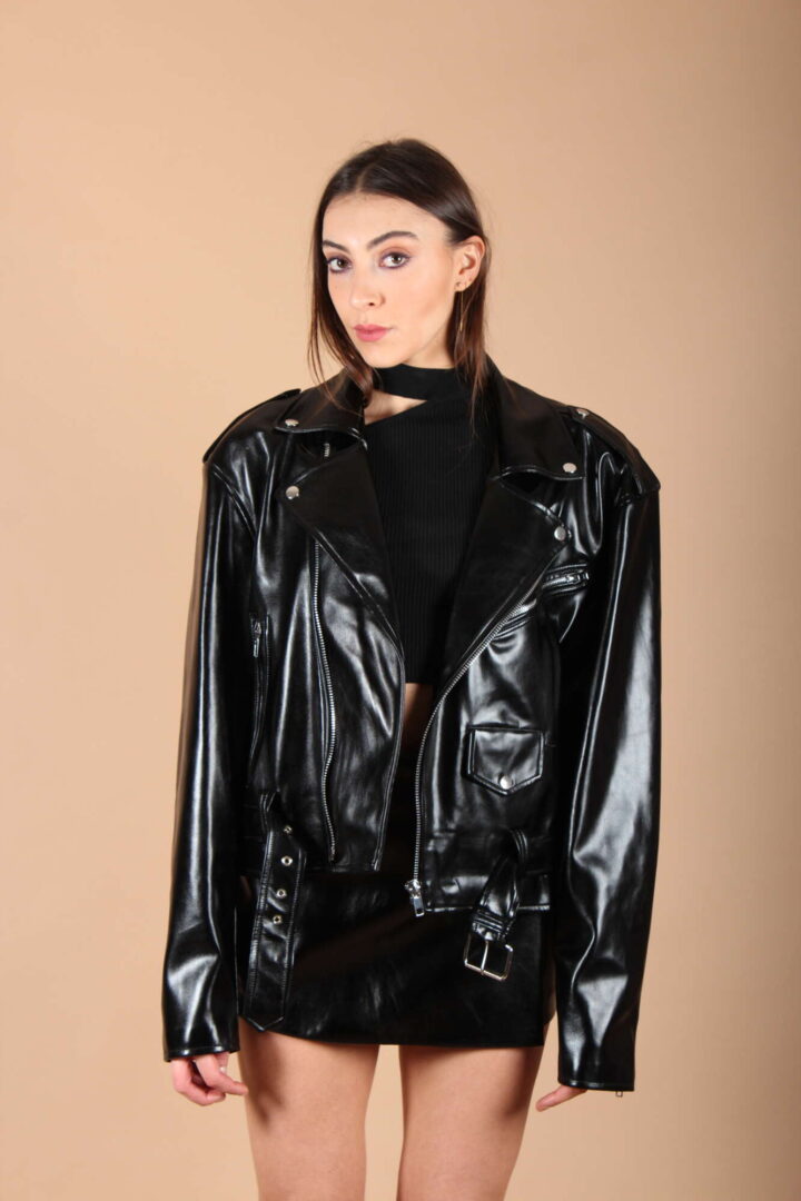 Giacca Biker Nera