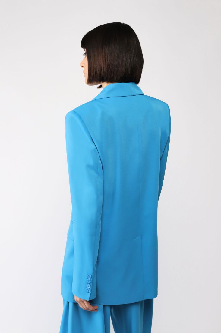 Giacca monopetto monocolour con revers a lancia