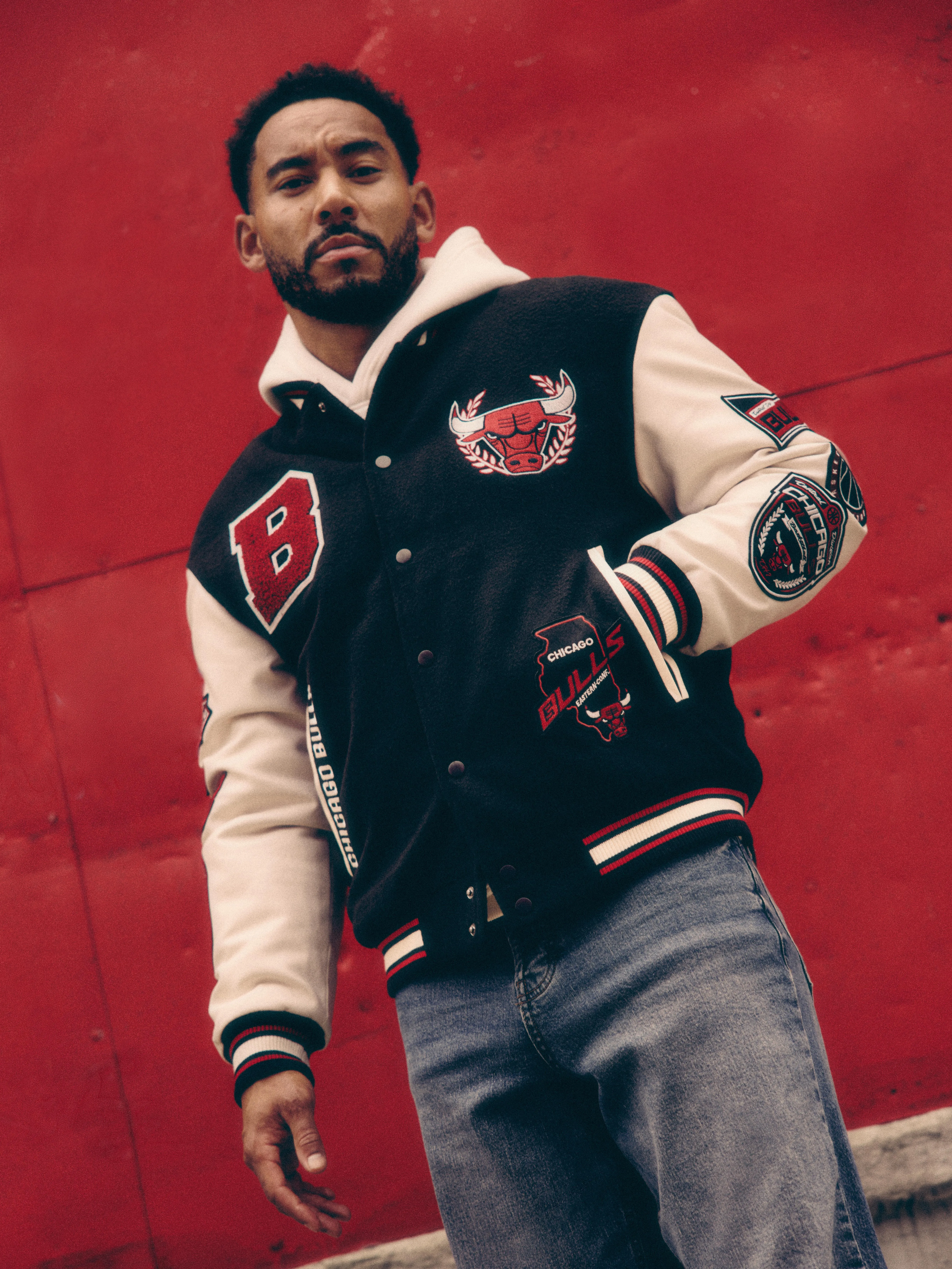 Giacca stile college NBA Chicago Bulls