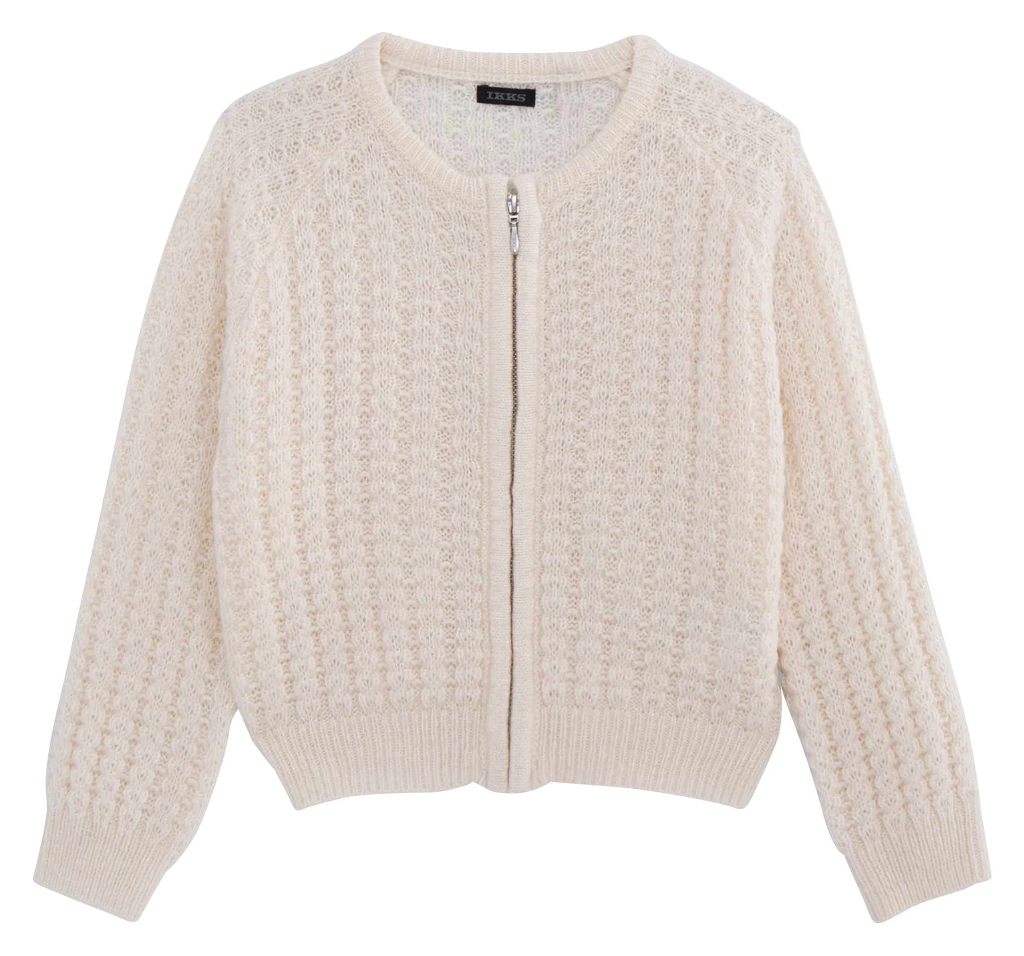  IKKS JUNIOR   Cardigan scollo tondo dritto in maglia | Dorato