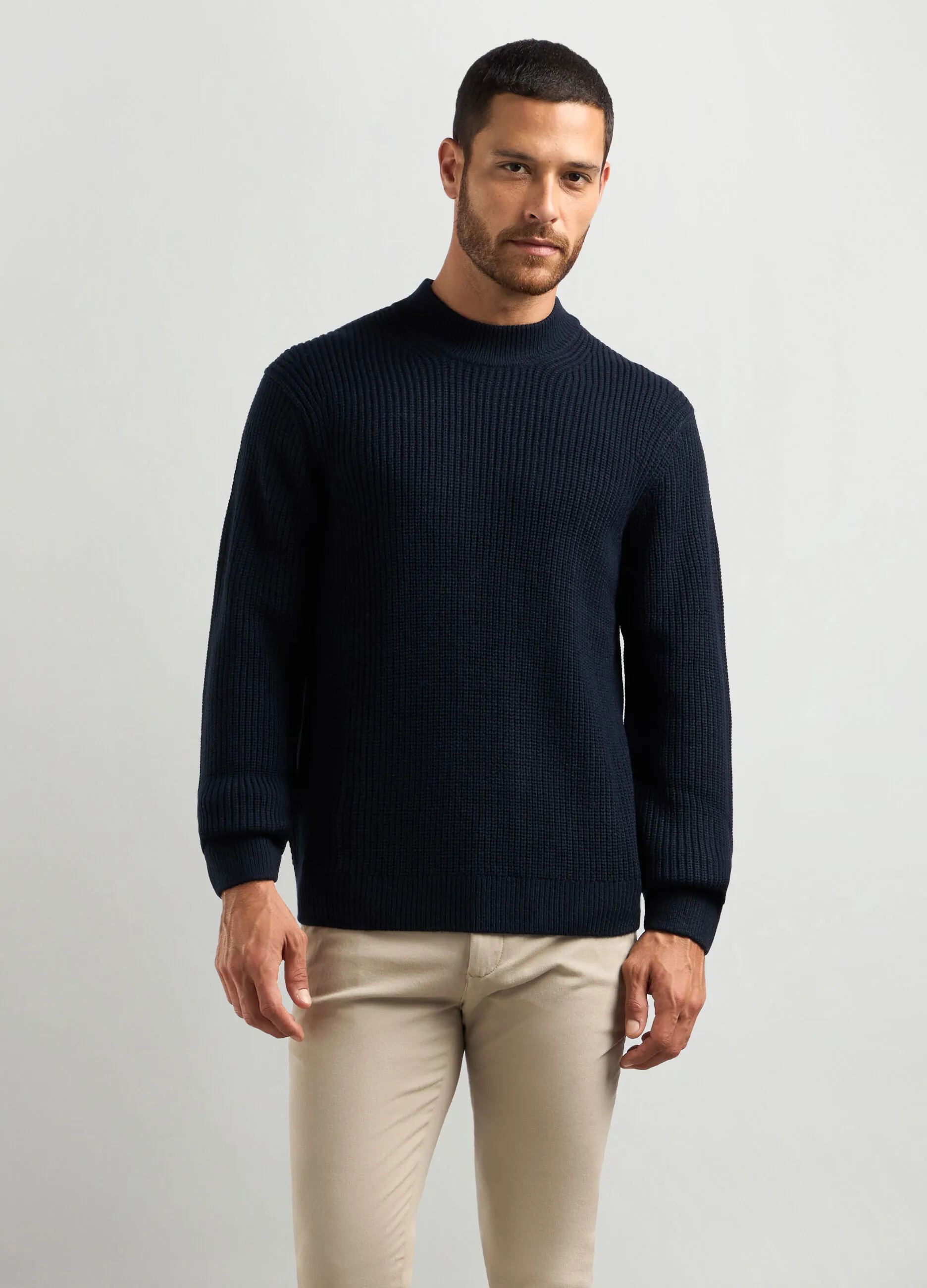 J. HART & BROS  Maglione lupetto costa inglese uomo