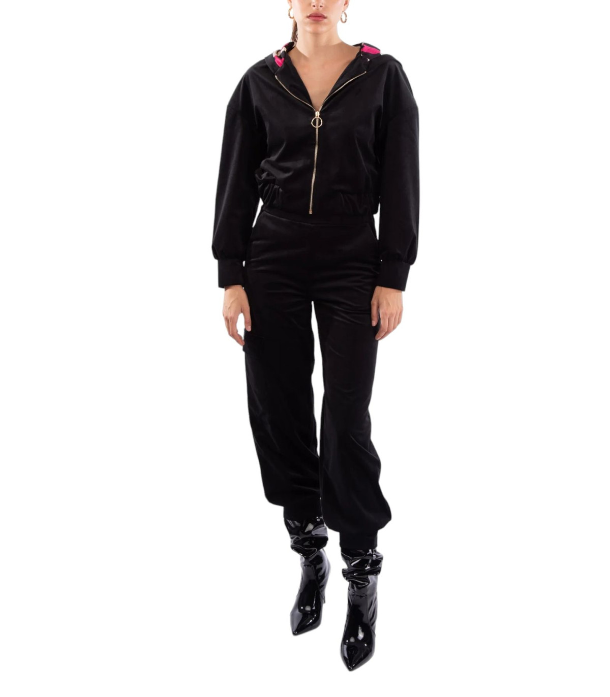 Le Volière Donna Pantaloni Cargo In Ciniglia