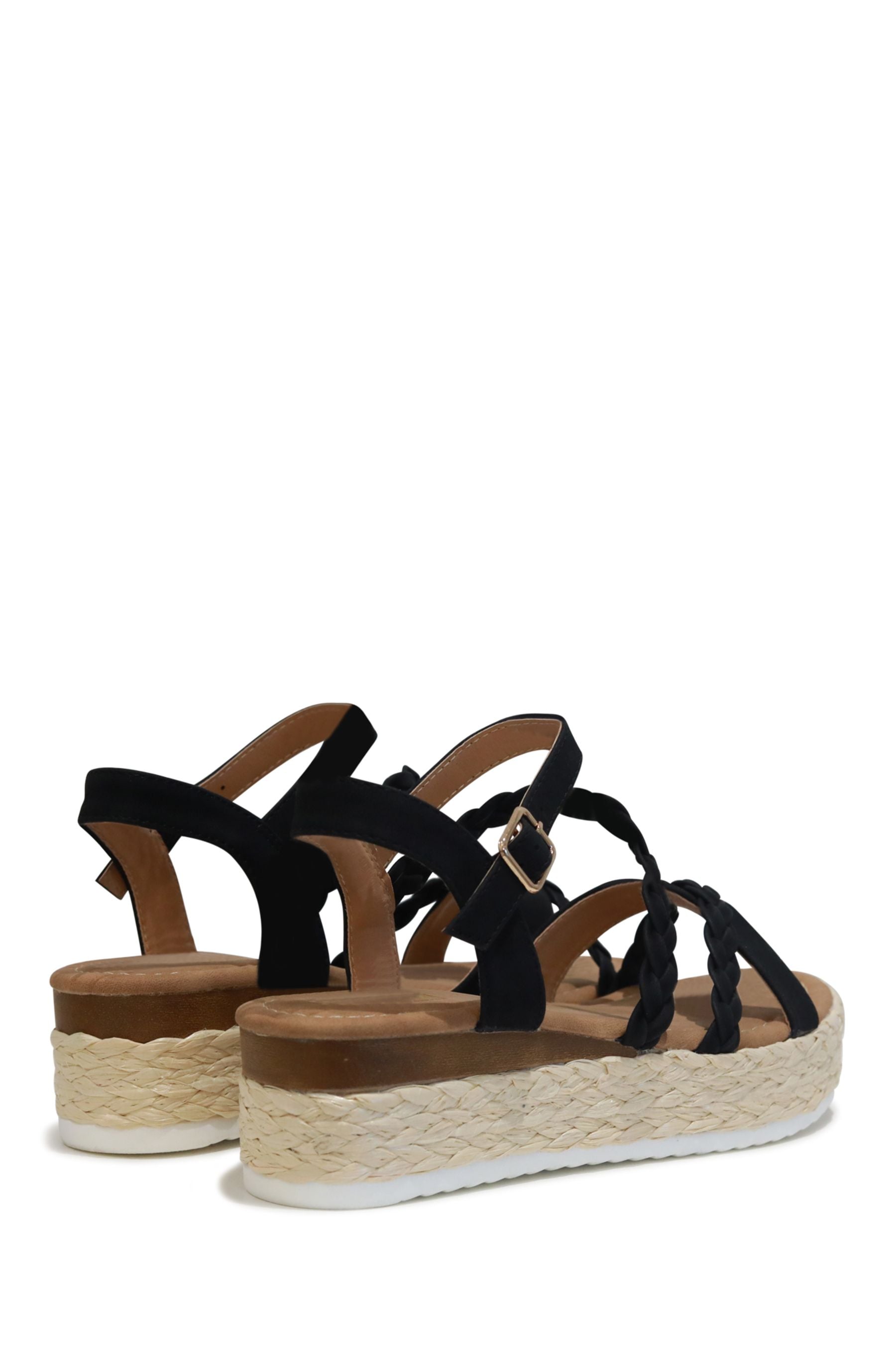 Linzi - Immy - Scarpe espadrillas in nabuk a pieghe con zeppa