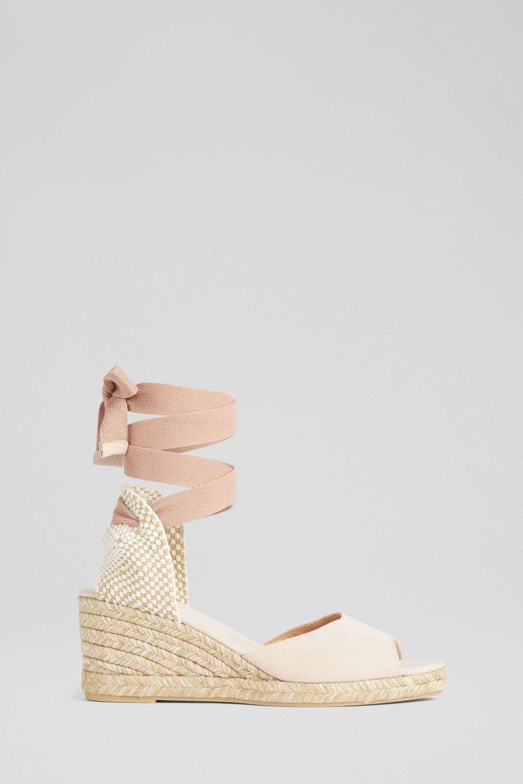 LK Bennett Marianne - Espadrillas scamosciate aperte in punta con zeppa