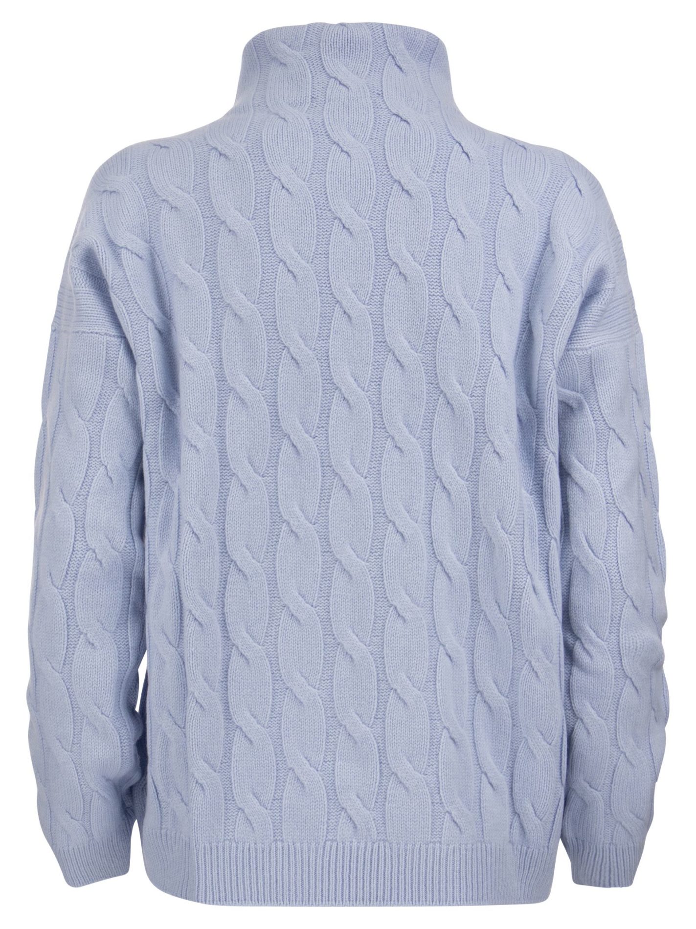 Maglia collo alto con trecce