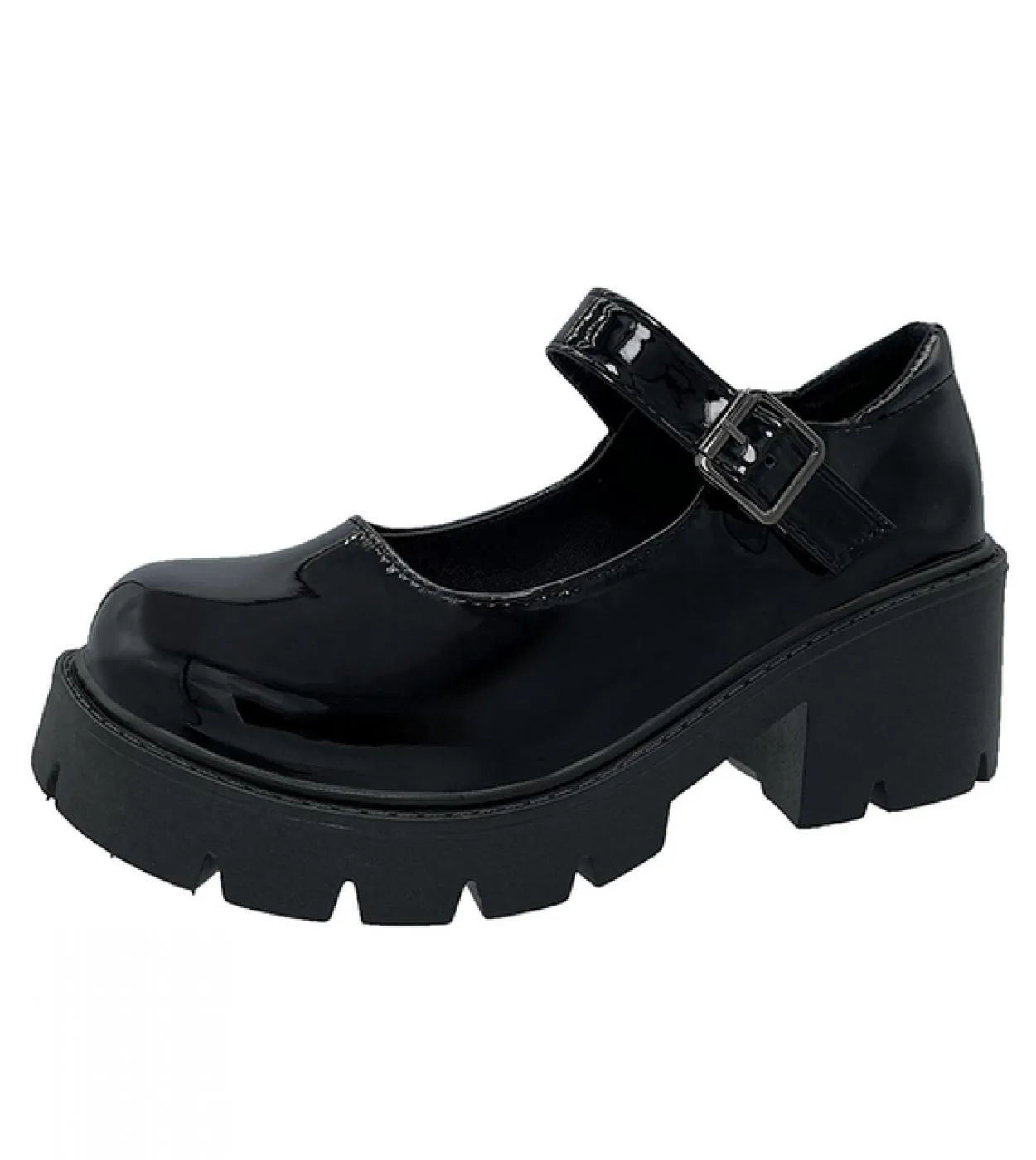 New Lolita Shoes 2022 Platform Shoes Bianco Nero Mary Jane Scarpe Tacco Alto Donna Jk Uniform Leather Shoes College Girls