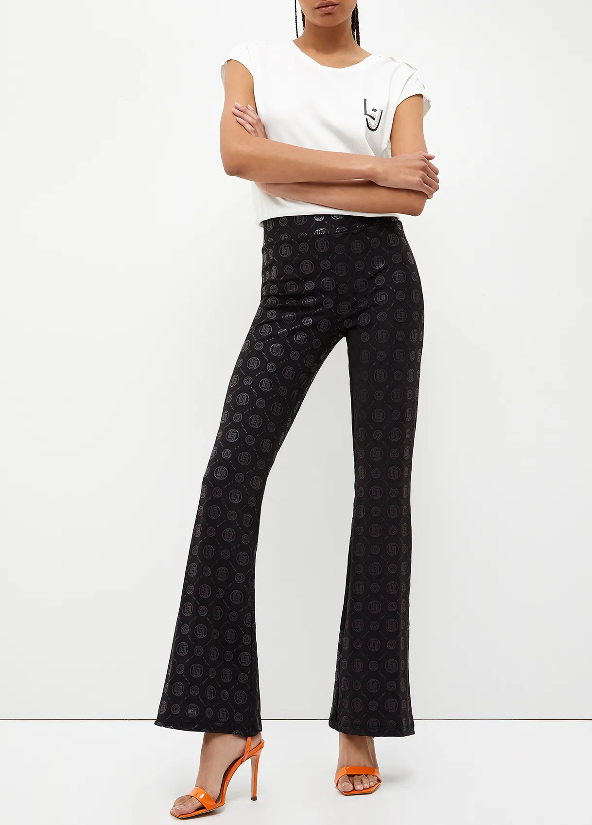 Pantaloni con stampa monogram LIU JO