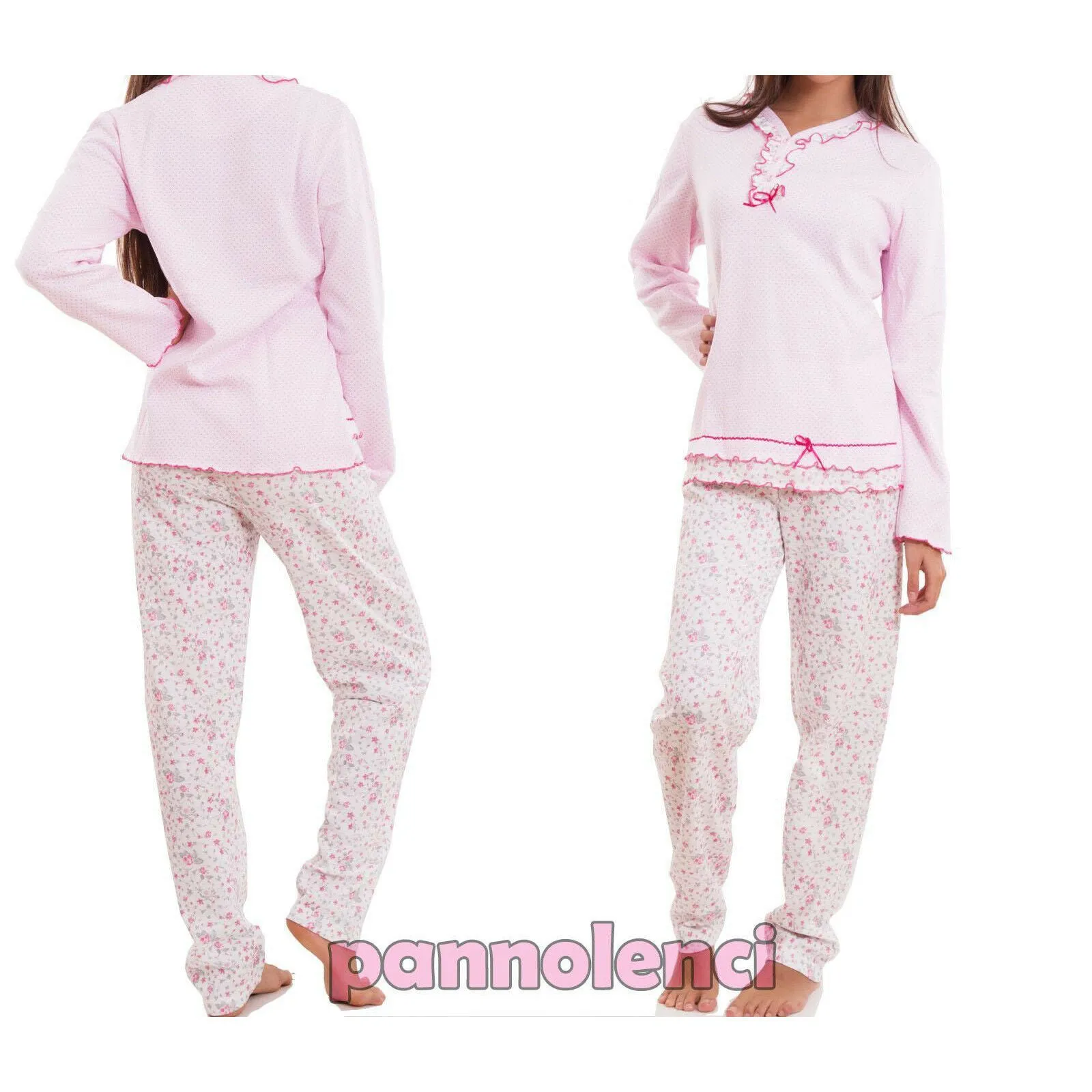 Pigiama donna fiori felpa 8222-MOD