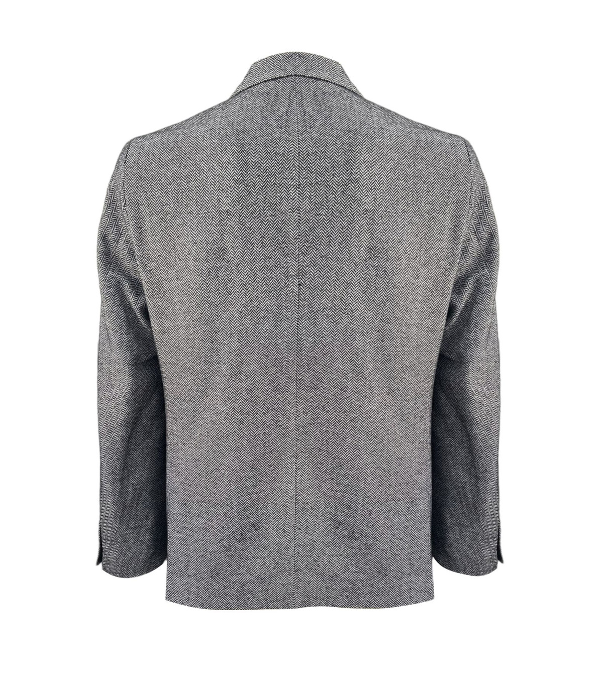 QB24 Uomo Giacca Blazer Due Bottoni Con Fantasia Herringbone Blitz