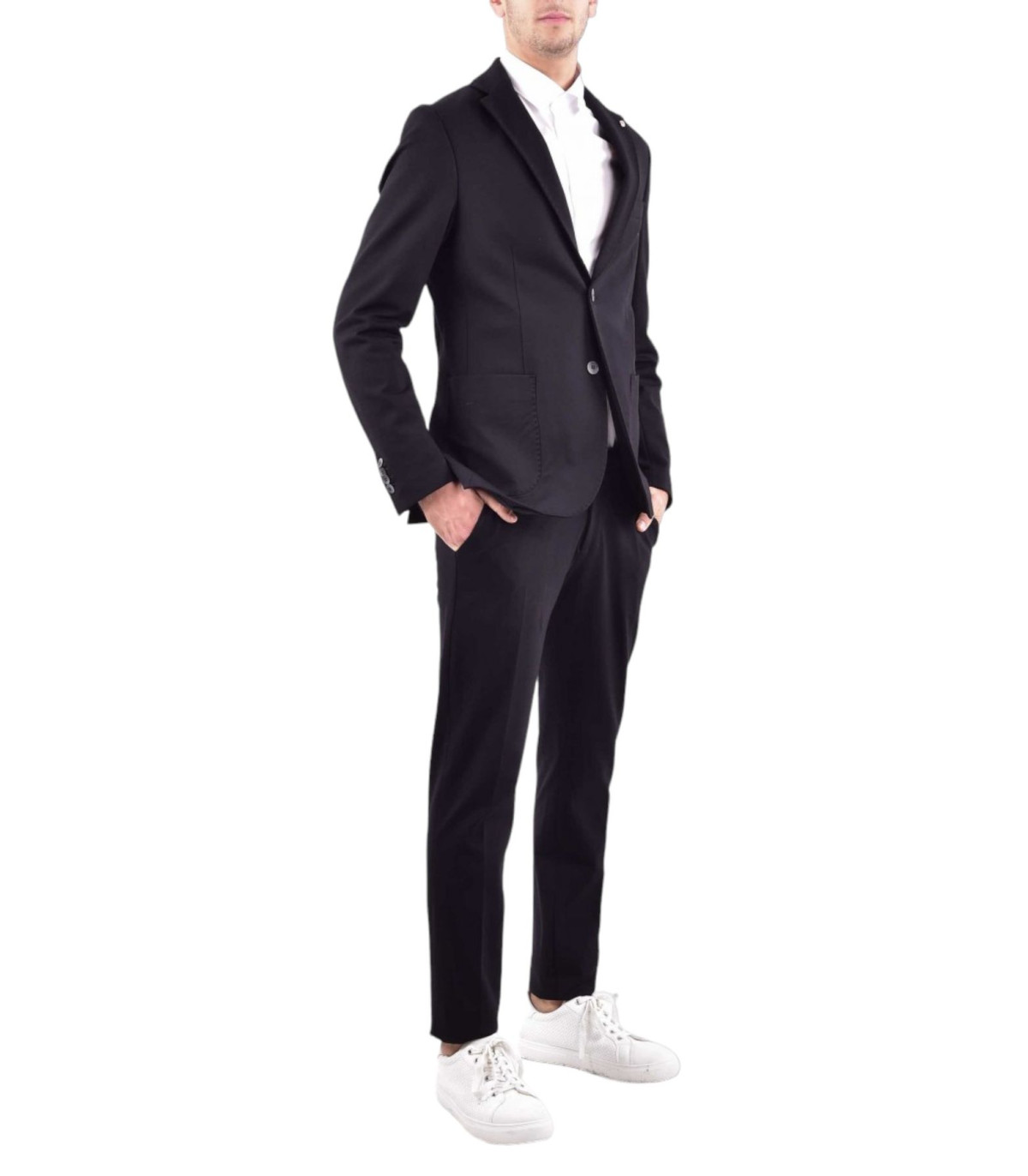 QB24 Uomo Giacca Blazer Due Bottoni In Punto Milano Beki