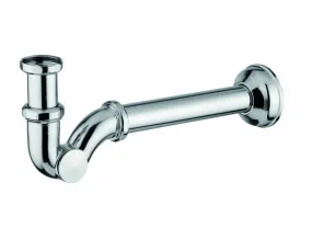 Sifone 1"1/4 a Esse con Tappo Laterale in Ottone Cromato Zagi S.026