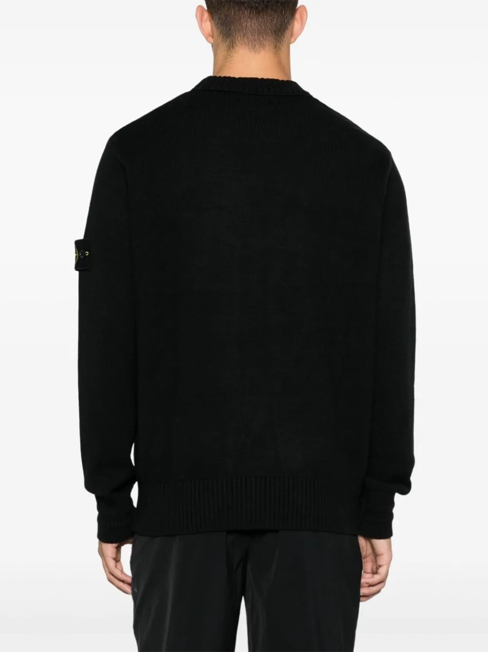 Stone Island-Felpa con applicazione Compass