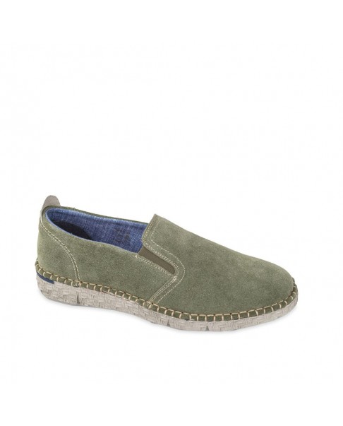 VALLEVERDE 20950 scarpe casual mocassino espadrillas uomo in pelle verde