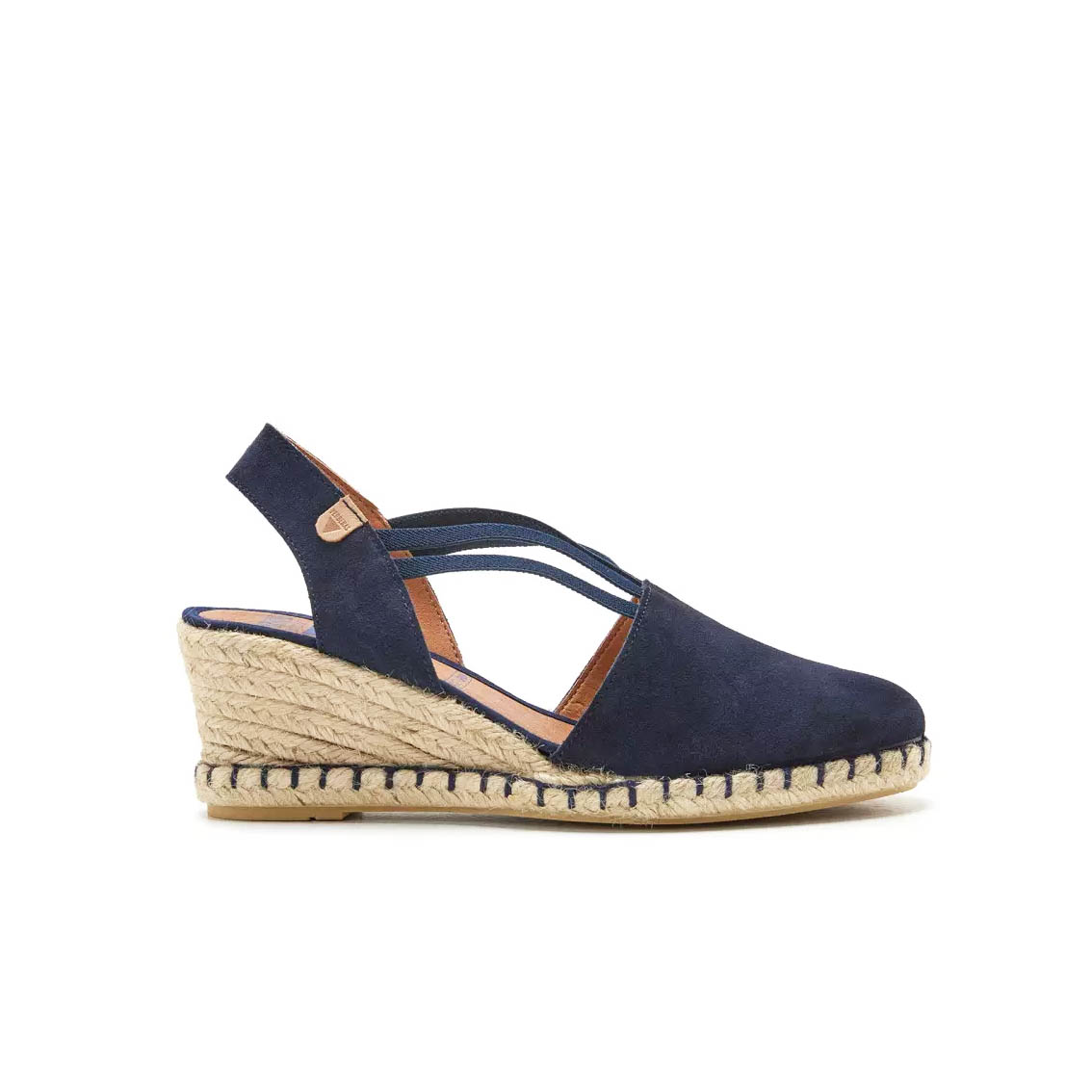 Verbenas espadrillas con zeppa slip on in suede Blu